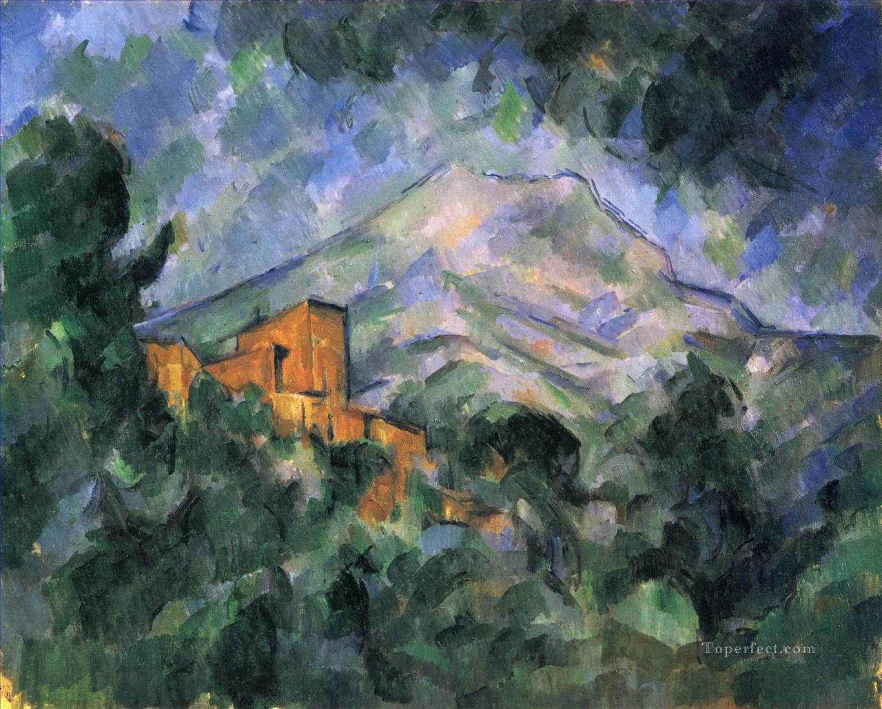 Montagne Sainte Victoire and the Black Chateau Paul Cezanne Oil Paintings